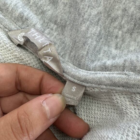 Athleta‎ Cardigan Womens Small Grey Heathered Nirvana Wear Two Ways Sweater - Picture 5 of 10